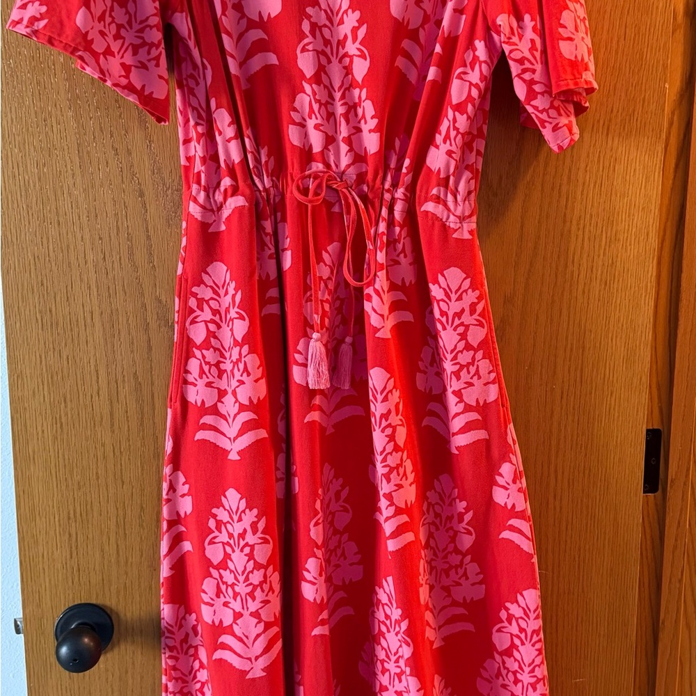 Spartina 449 Pink and Red Midi Dress